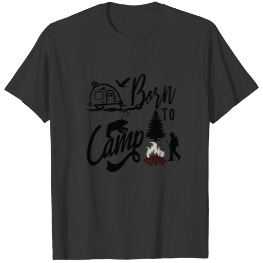 Born To Camping Retro Vintage T-shirt