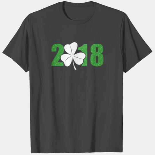 St. Patrick's Day 2018 Shamrock Green Glitter Tees T Shirts