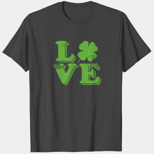 St. Patrick's Day Love T Shirts Green Shamrock Teest