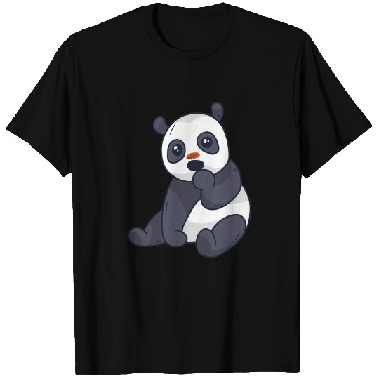 Cute Panda Muzzle Spot Sitting, Animal Print T Shirts