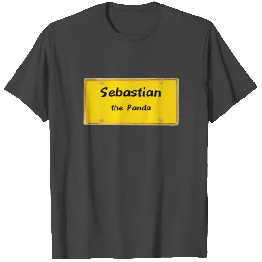 sebastian the Panda license plate T Shirts