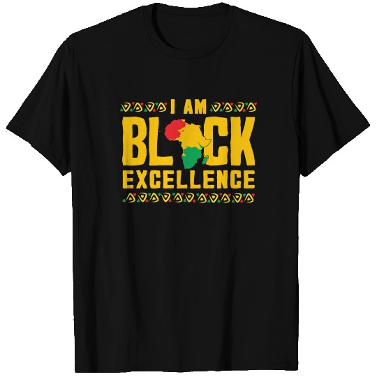 I Am Black Excellence Proud African American T Shirts
