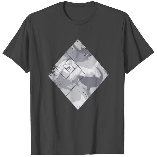 Square shark camouflage pattern T Shirts