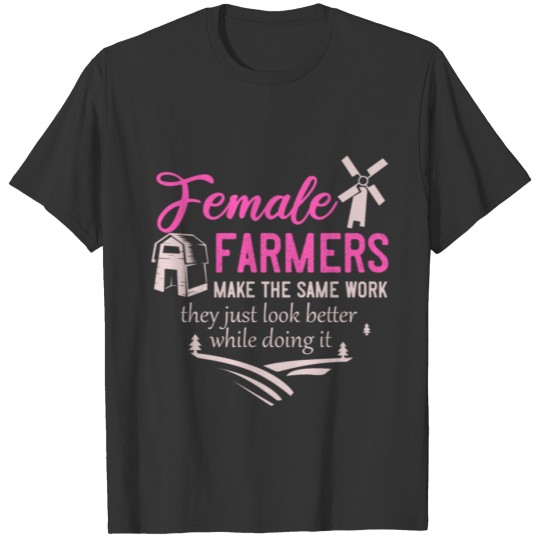 Female Farmers Farmer Chicken Farming Cow T-shirt