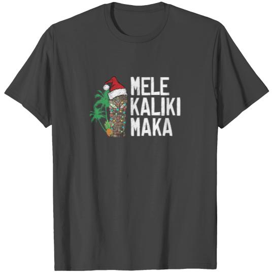Mele Kalikimaka Merry Christmas Hawaiian Tiki T-Sh T Shirts