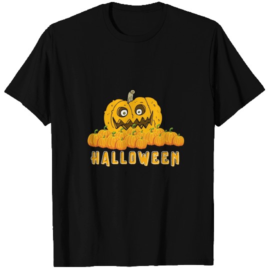 Halloween Pumpkin Orange theme T Shirts