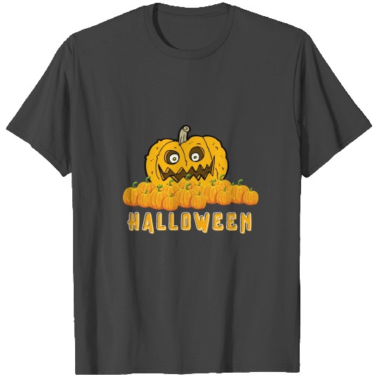 Halloween Pumpkin Orange theme T Shirts