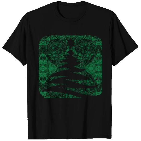 Cool Chrismas Tree Batik T Shirts