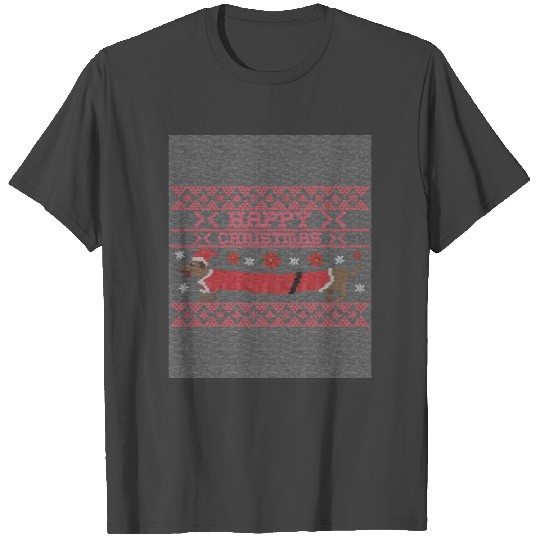 Dachshund Santa Claus Ugly Christmas gift T Shirts