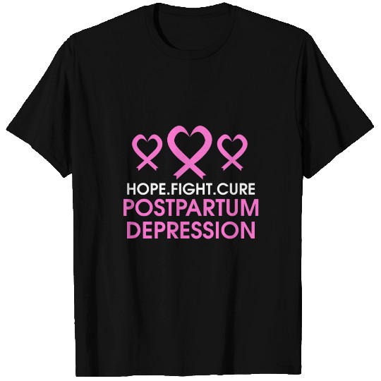 Hope Fight Cure Postpartum Depression Post Pregnan T Shirts