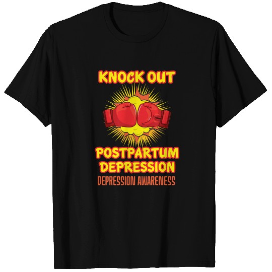 Knock Out Postpartum Depression Awareness Pregnanc T Shirts