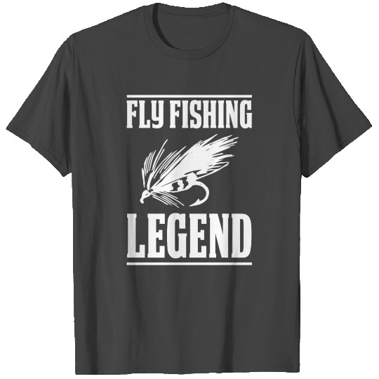Fly Fishing Legend white Slim Fit T Shirts