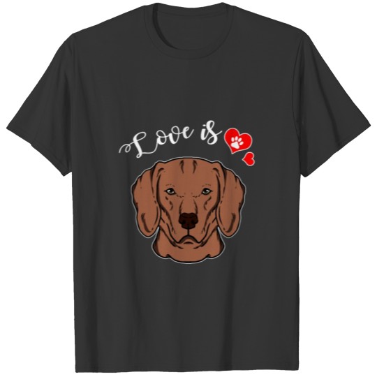 Love Vizsla Dog Owner Paw Heart Gift T Shirts