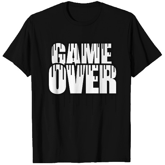 Game Over Graffiti Drop Design Cool Bachelor Party T Shirts