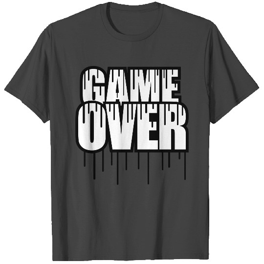 Game Over Graffiti Drop Design Cool Bachelor Party T Shirts