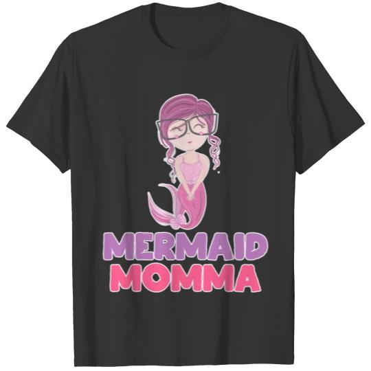 Mermaid Momma Cute Themed Party for Daughters Bday T-shirt