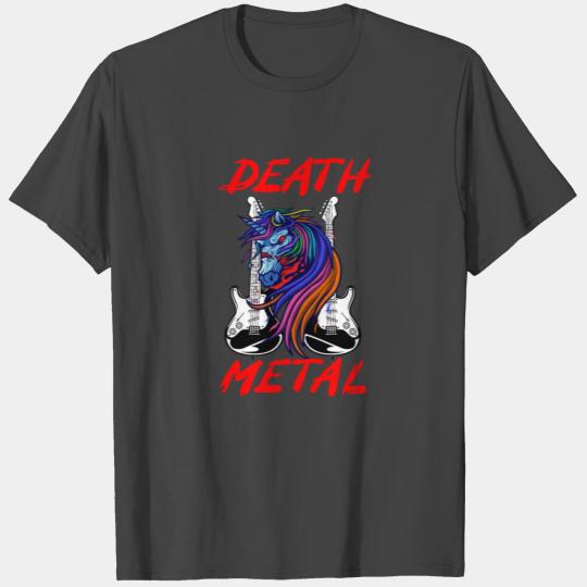 Funny heavy metal unicorn for women T Shirts