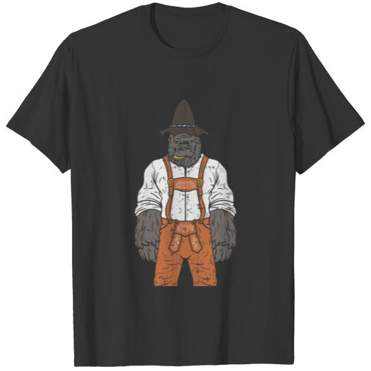 Monkey Gorilla leather trousers Bavaria beer T Shirts