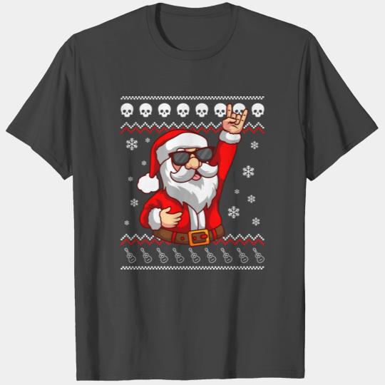 Funny Santa Sleigher Heavy Metal Xmas T Shirts