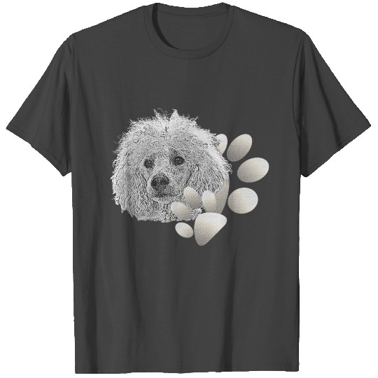 poodle head dog paws, dog fan outfits T Shirts