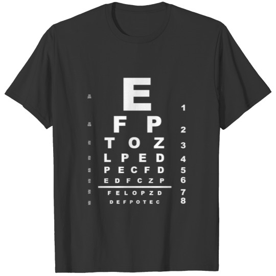 Eye Test Chart T-shirt