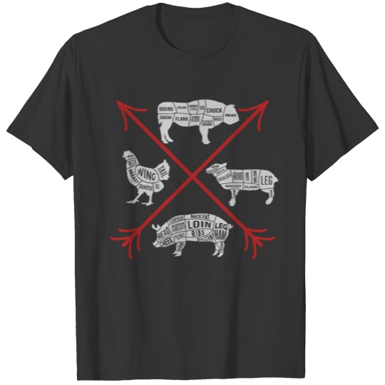 Butcher Farmer BBQ Food Carne Diem for Grilling T-shirt