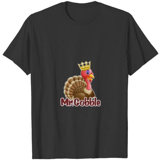Mr.Gobble Happy Thanksgiving Day Turkey Kids T-shirt