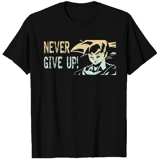 Goku Never Give Up T Shirts