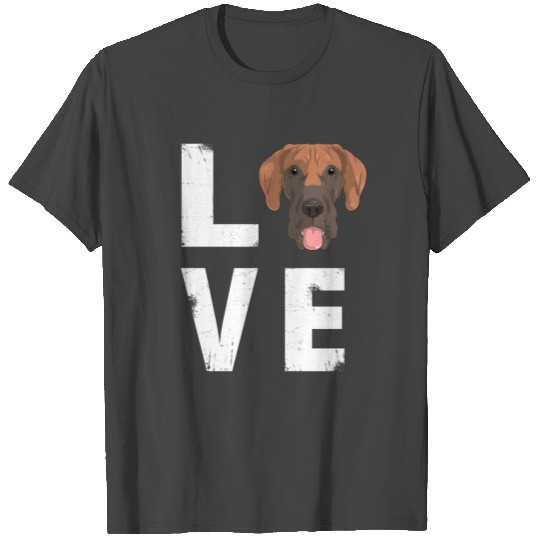 Love Great Dane Dog T Shirts