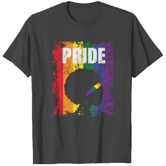 LGBT Rainbow Flag African American Gay Pride Queen T Shirts