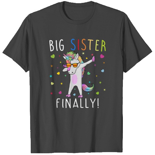 Big Sister Finally Dabing Unicorn T Shirts