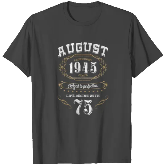 75 Birthday Aged To Perfection 1945 Poison T Shirts