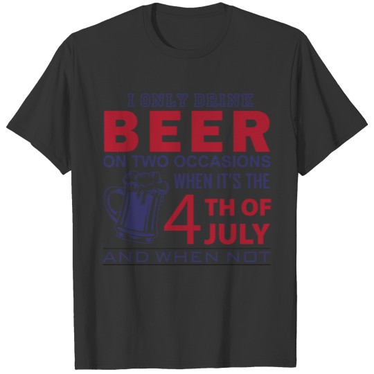 Beer drinking independence day T Shirts
