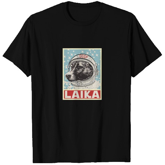 Astronaut Laika Dog cccp T Shirts