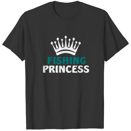 Fisher Princess Crown Fisihing License Fishing T-shirt