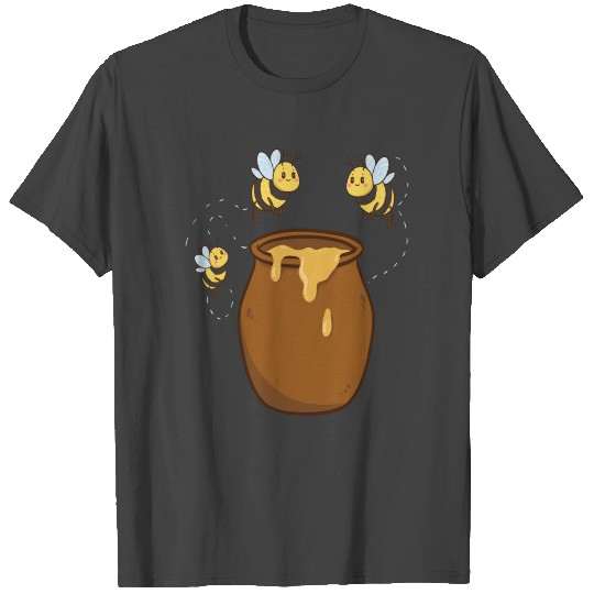 bee bumblebee honey pot children design T Shirts
