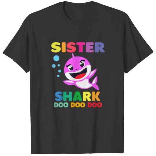 Sister Shark Doo Doo Mommy Daddy Brother Baby T T- T Shirts