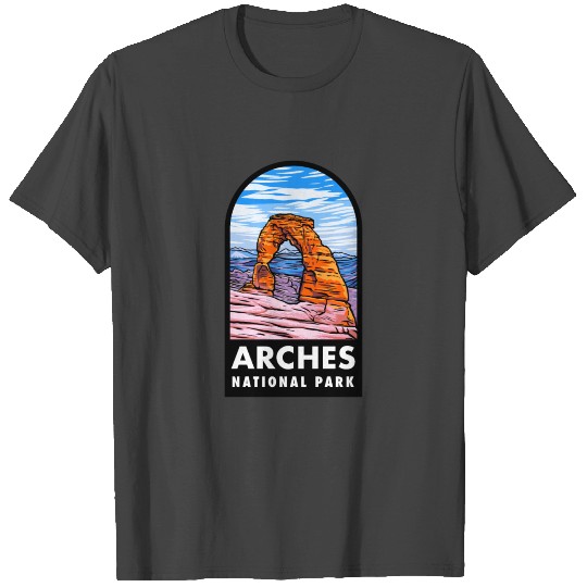 Delicate Arch - Arches National Park Badge T Shirts