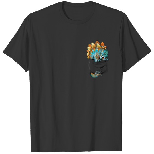 Stegosaurus Dinosaur Pocket T Shirts T Shirts
