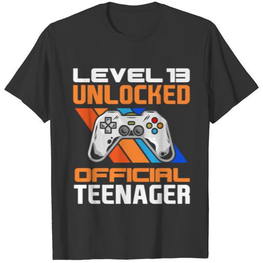 13th birthday boys teenager birthday gamer games T-shirt