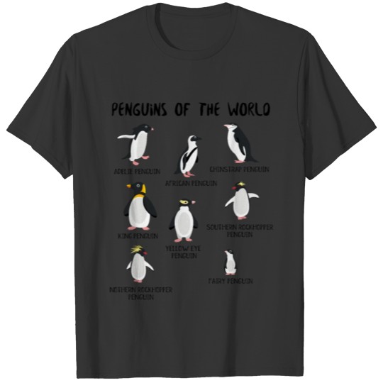 Cute Penguins of the World Funny Animal Lover Gift T Shirts