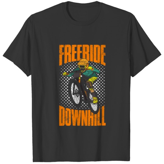 Freeride Downhill With Mountain Bike MTB T-shirt