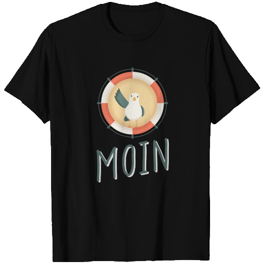 Moin mit Möwe | Moin with Seagull | German Design T Shirts