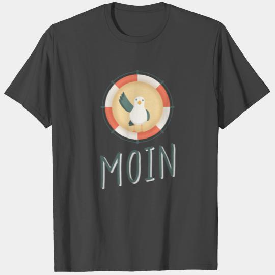 Moin mit Möwe | Moin with Seagull | German Design T Shirts