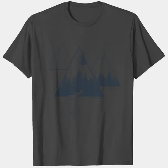 Modern Geometric Nature Forest Bohemian Triangles T Shirts