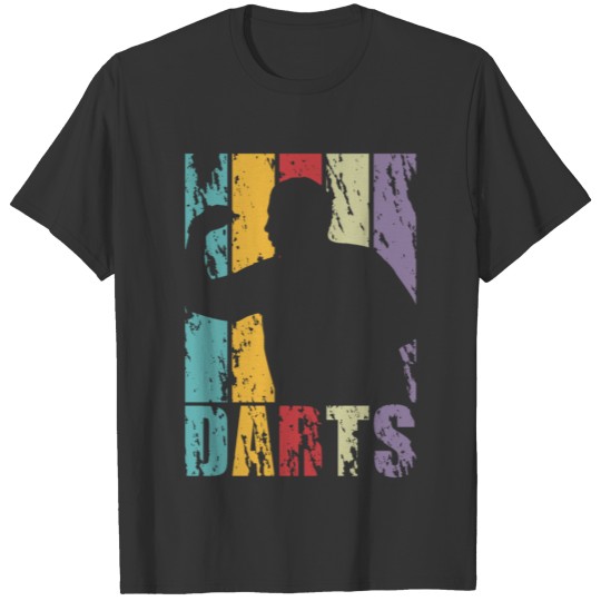 Darts Player Silhouette vintage retro look T-shirt