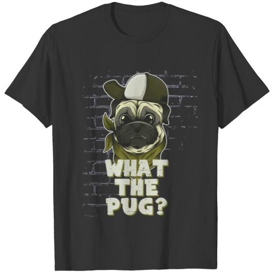 What The Pug I cool Dog with Cap and Bandana T-shirt