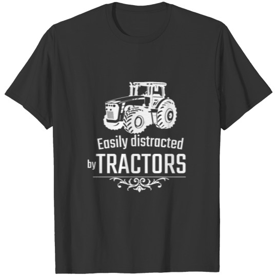 Easily Distracted By Tractors - Kids Tractor Gift T-shirt