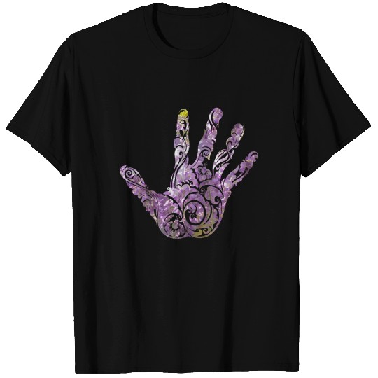Lavender flowers pattern in hand gift T Shirts