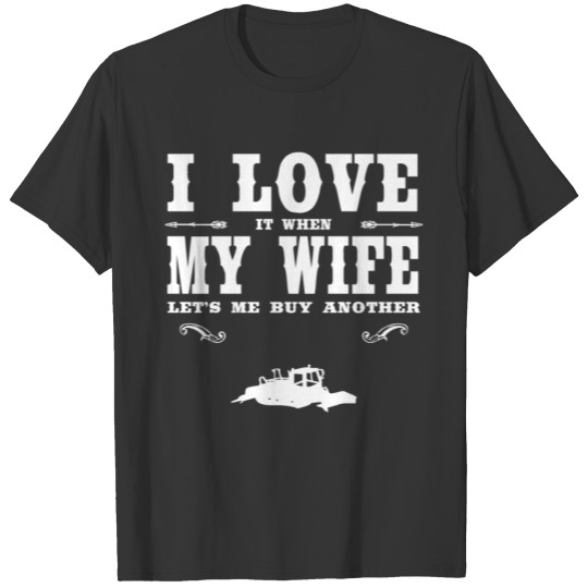 Snowplow I Love My Wife - Funny Snowplow Lover Pre T-shirt